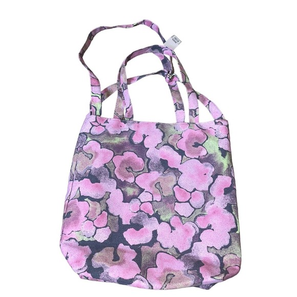 BP Nordstrom tote canvas bag NEW pink/purple shoulder strap & crossbody strap - Picture 1 of 6